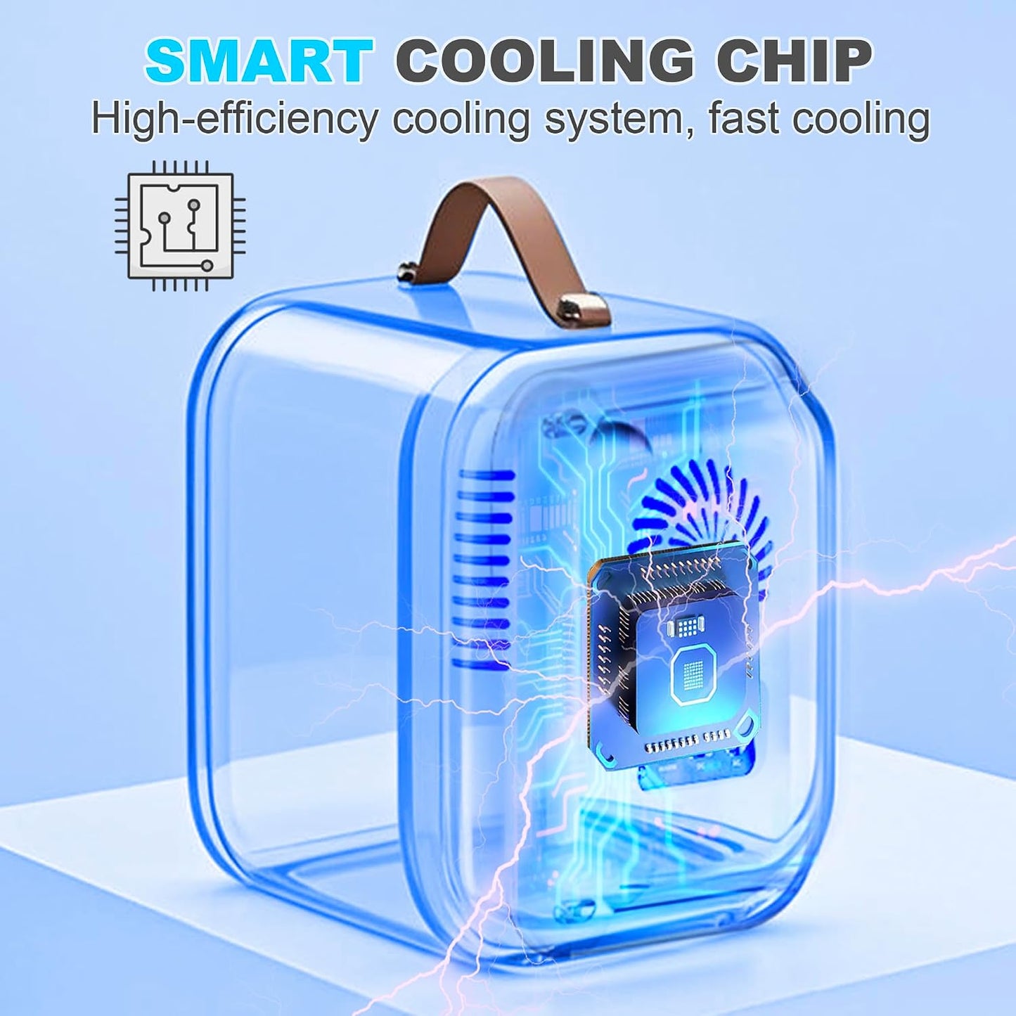Mini Fridge 4 Litre/ 6 Can, AC+12V DC Power, Portable Cooler & Warmer, Small Fridge for Bedrooms, Car, Skincare, Fruit and Drinks, White