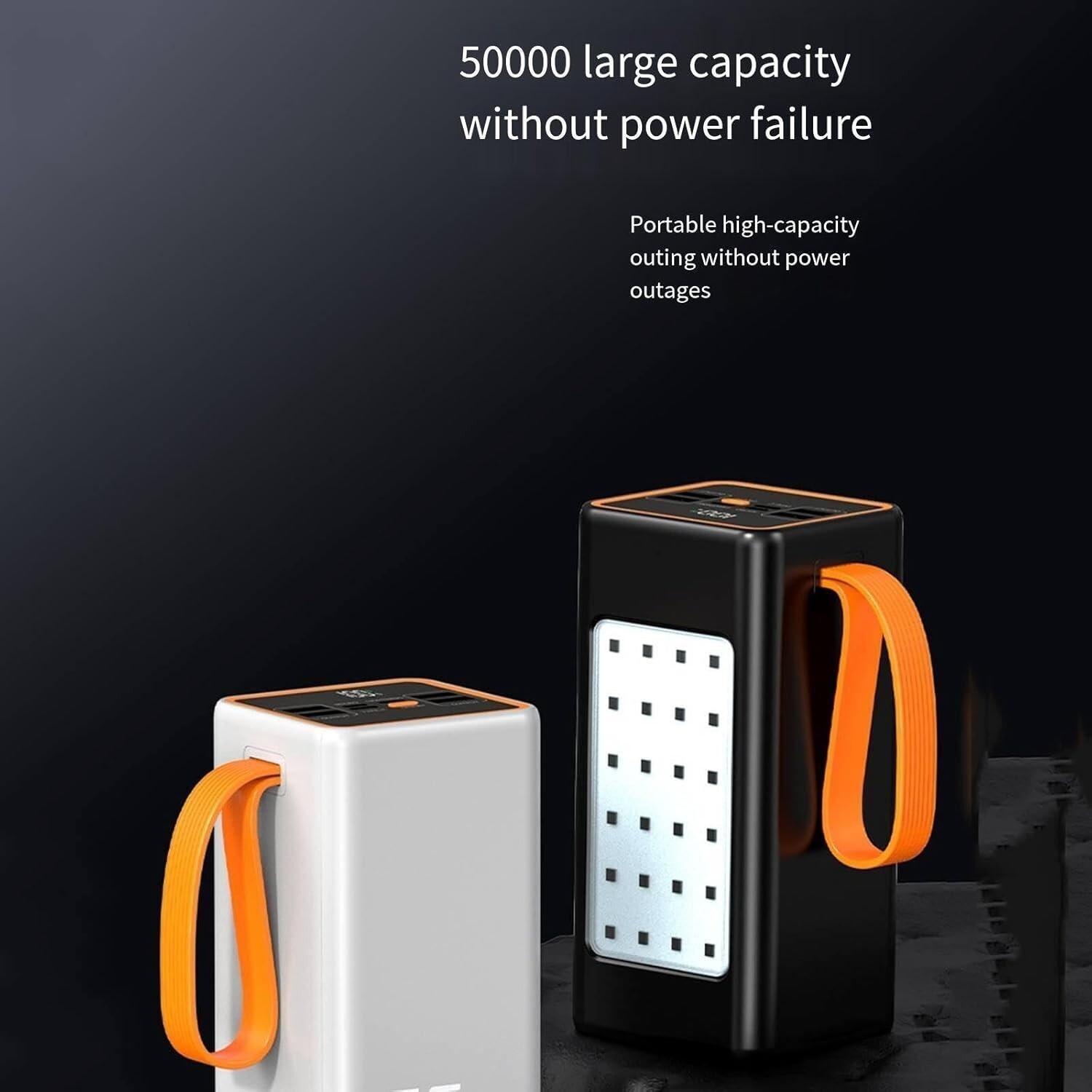 RIDAEX Power Bank 50000 Mah Large Capacity 66W Super Fast Charging Portable Outd