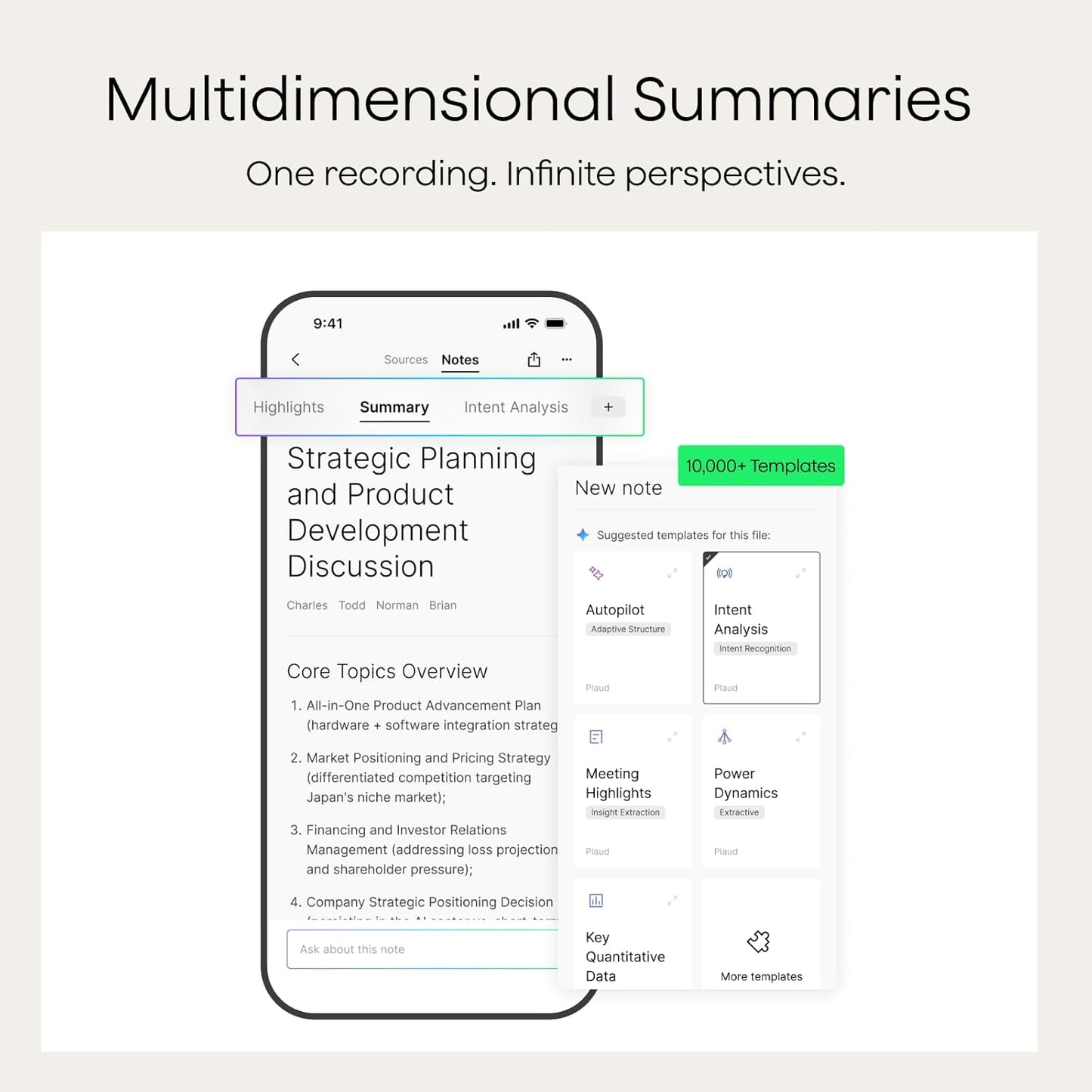 Note AI Voice Recorder Transcription & Summaries for Meetings Calls