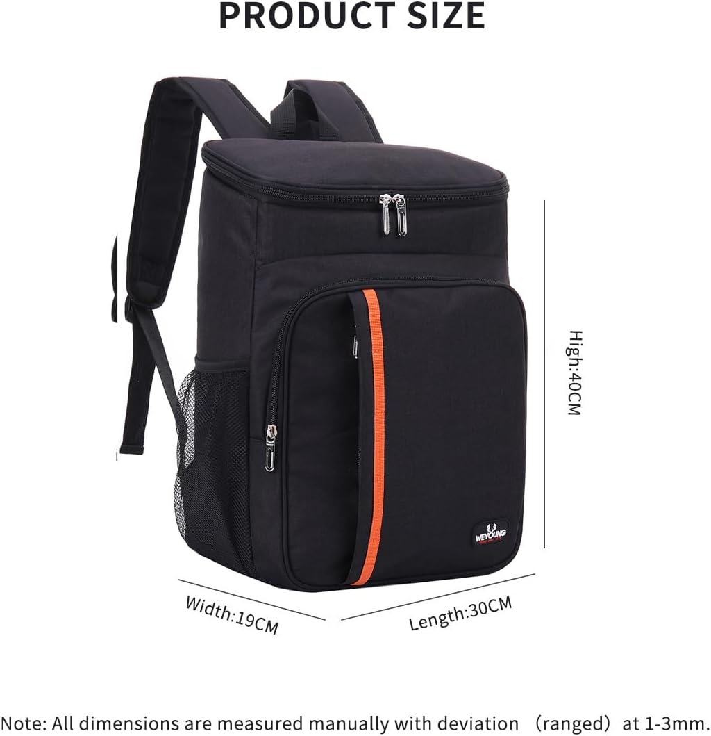 Cooler Backpack Insulated Lunch Bag 18L Large Capacity Waterproof Picnic Backpack Womens Mens Hot/Cold Freezer Bags Food Container for Travel/Hiking/Beach/School/Camping/Bbq
