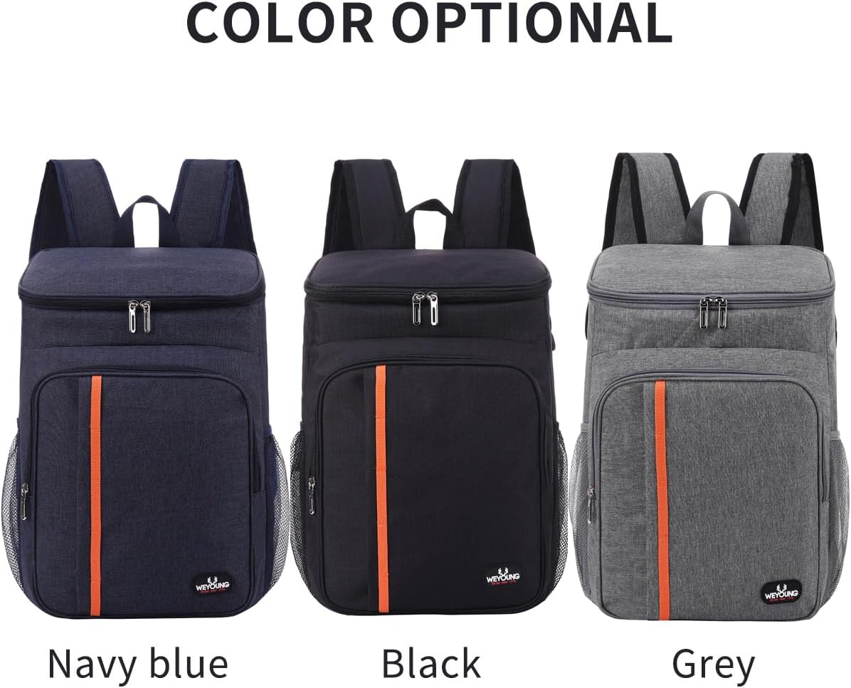 Cooler Backpack Insulated Lunch Bag 18L Large Capacity Waterproof Picnic Backpack Womens Mens Hot/Cold Freezer Bags Food Container for Travel/Hiking/Beach/School/Camping/Bbq