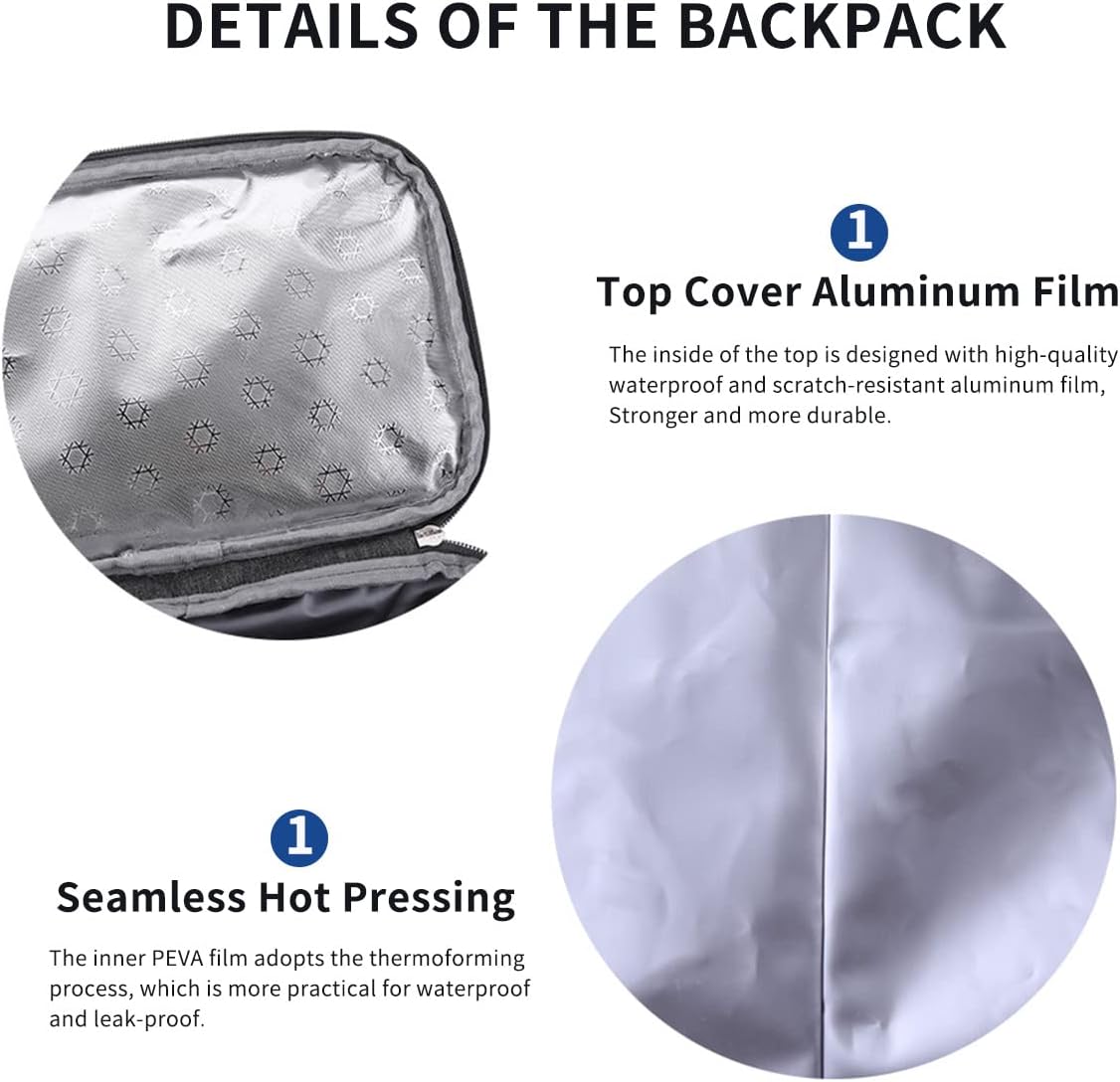 Cooler Backpack Insulated Lunch Bag 18L Large Capacity Waterproof Picnic Backpack Womens Mens Hot/Cold Freezer Bags Food Container for Travel/Hiking/Beach/School/Camping/Bbq
