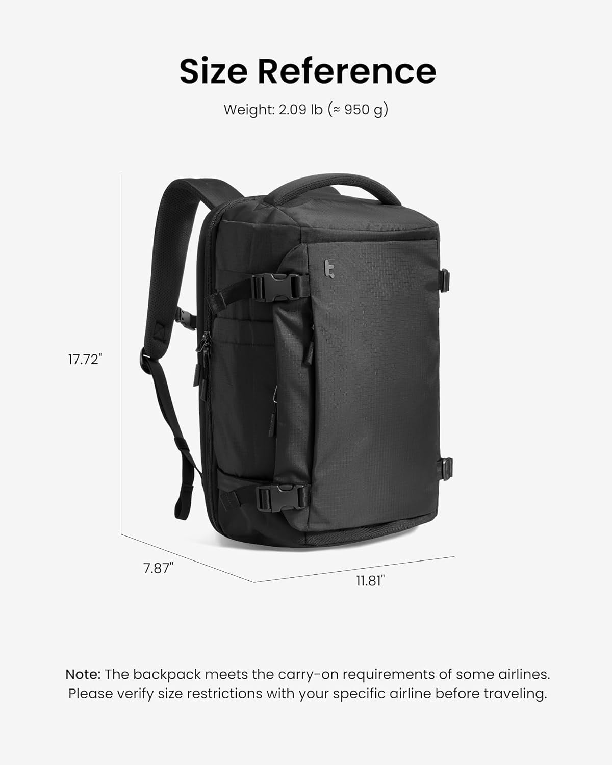 Travel Backpack 28L, TSA Friendly Flight Approved Travel Bag | Water-Resistant Carry-On Hand Luggage for Easyjet Cabin Bag 45X36X20, Lightweight Business Rucksack, Fits 16 Inch Laptop
