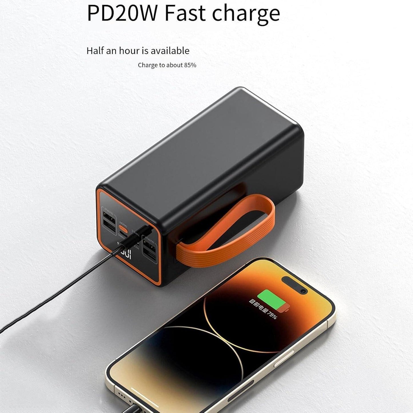 RIDAEX Power Bank 50000 Mah Large Capacity 66W Super Fast Charging Portable Outd