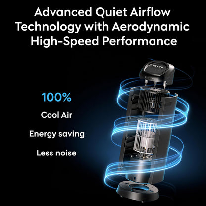 14" Desk Fan Bladeless Fan with Remote Control – Table Tower Fan Compact 3 Speeds 3 Modes with Quiet 20W Energy Efficient for Instant Cooling Personal Portable Lightweight Fan for Home Office