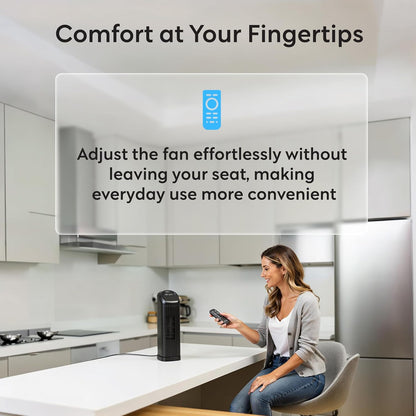 14" Desk Fan Bladeless Fan with Remote Control – Table Tower Fan Compact 3 Speeds 3 Modes with Quiet 20W Energy Efficient for Instant Cooling Personal Portable Lightweight Fan for Home Office