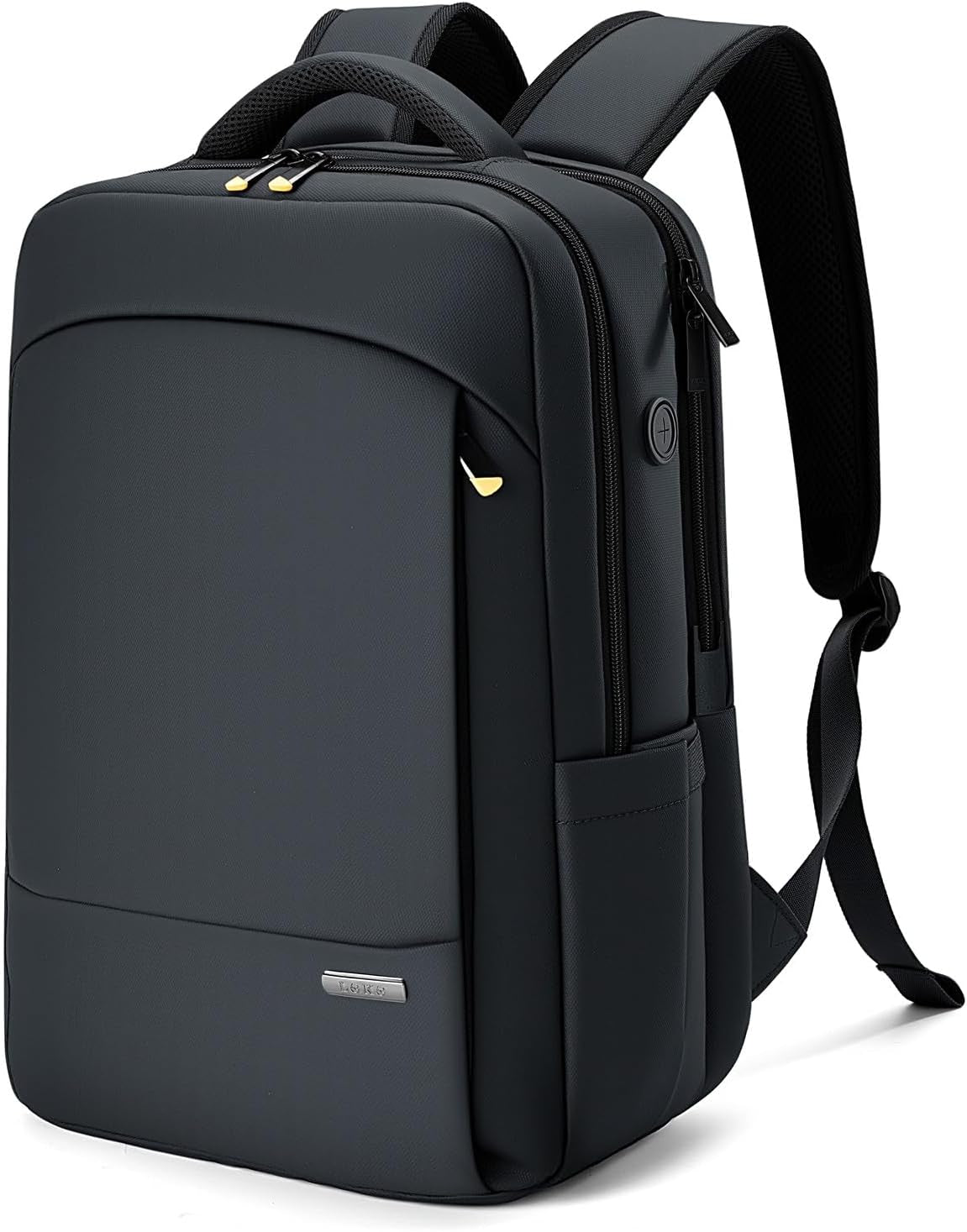Anti-Theft Laptop Backpack for Men & Women, 17.3 Inch Water Resistant Laptop Rucksack with YKK Zips & Lock for Work, Travel and Business, Black