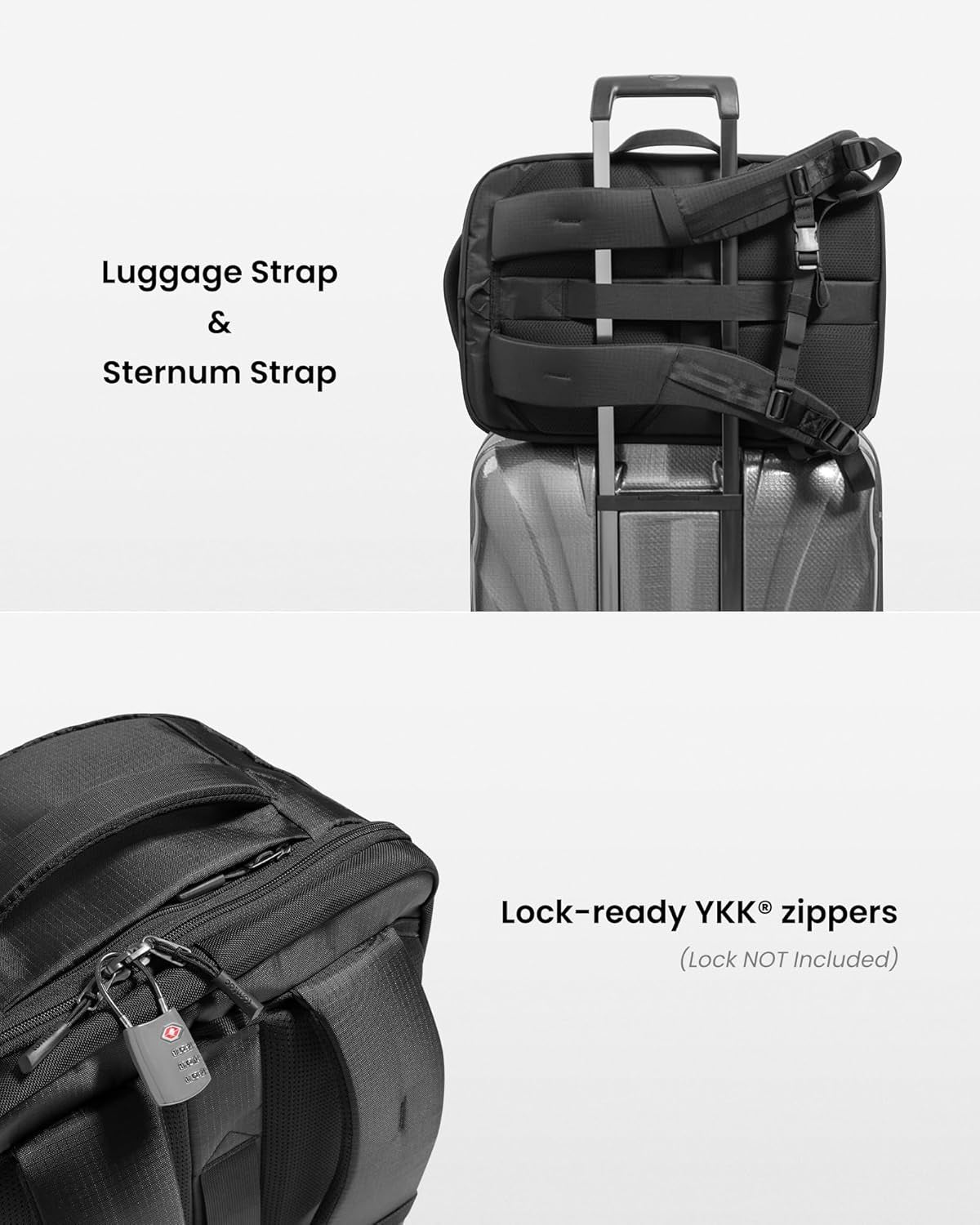Travel Backpack 28L, TSA Friendly Flight Approved Travel Bag | Water-Resistant Carry-On Hand Luggage for Easyjet Cabin Bag 45X36X20, Lightweight Business Rucksack, Fits 16 Inch Laptop