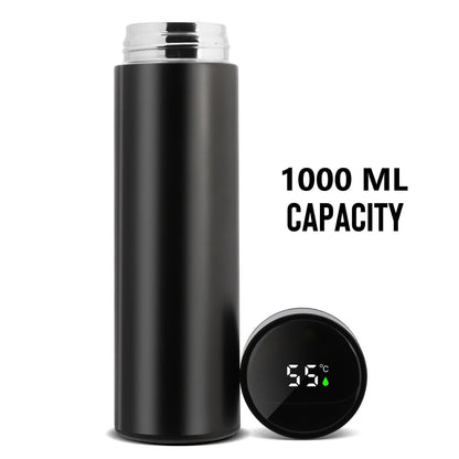 1L LED Tumbler Smart Water Bottle Vacuum Insulated Flask Stainless Steel Thermos