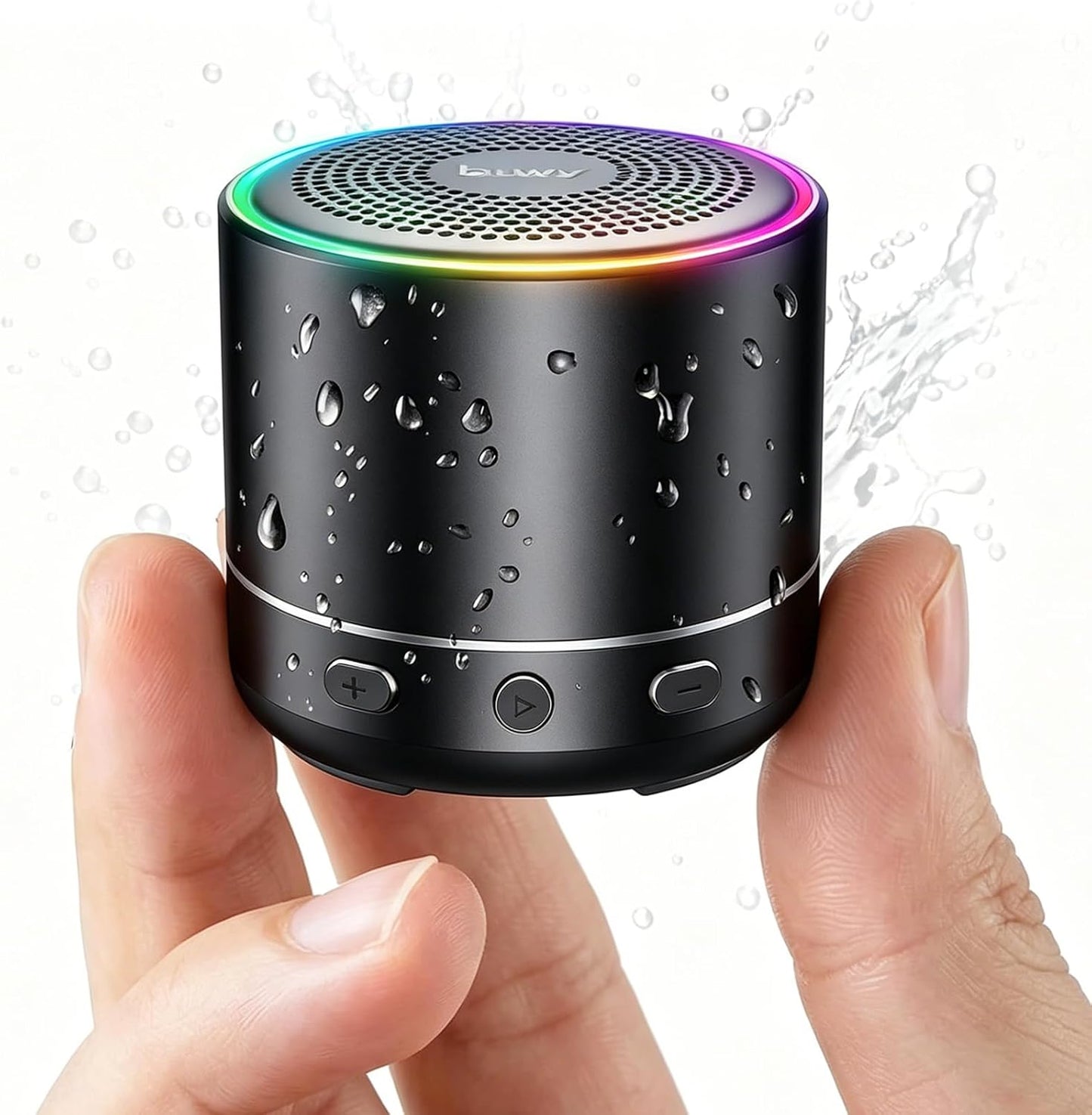 Bluetooth Speaker, Mini Speakers Wireless Bluetooth 5.4 Built-In Microphone, Loud HD Stereo Sound, 2026 IP68 Waterproof Speaker with 7 Modes RGB Lights, Small Speaker for Outdoor, Travel, Home, Gifts