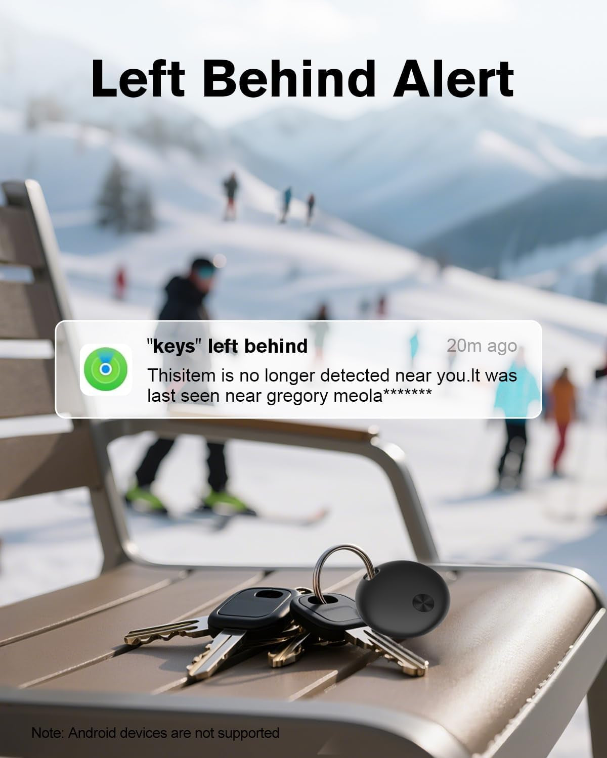 Air Tracker Tag Item Finder, Compatible with Apple Find My APP (Ios Only), IP67 Waterproof, Replaceable Battery, Suitable for Luggage, Bags, Wallets, Backpacks, Keys Tracking Tag -4Pack (Wetag Mini)