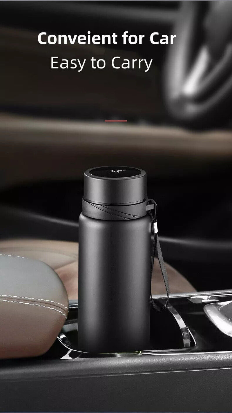 1L LED Tumbler Smart Water Bottle Vacuum Insulated Flask Stainless Steel Thermos