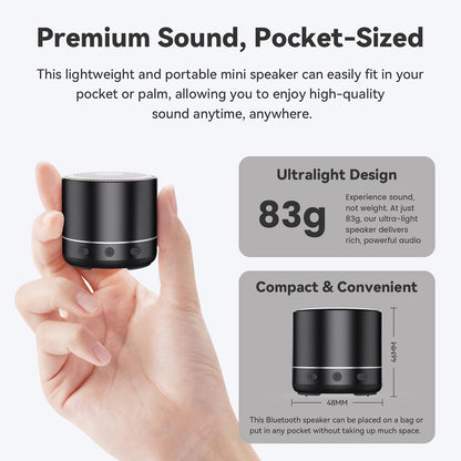 Bluetooth Speaker, Mini Speakers Wireless Bluetooth 5.4 Built-In Microphone, Loud HD Stereo Sound, 2026 IP68 Waterproof Speaker with 7 Modes RGB Lights, Small Speaker for Outdoor, Travel, Home, Gifts