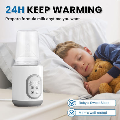 Baby Bottle Warmer,Smart Temperature Control and Automatic Shut-Off,Fast Baby Food Heater&Defrost,Warmer Accurate Temperature Control for Breastmilk or Formula